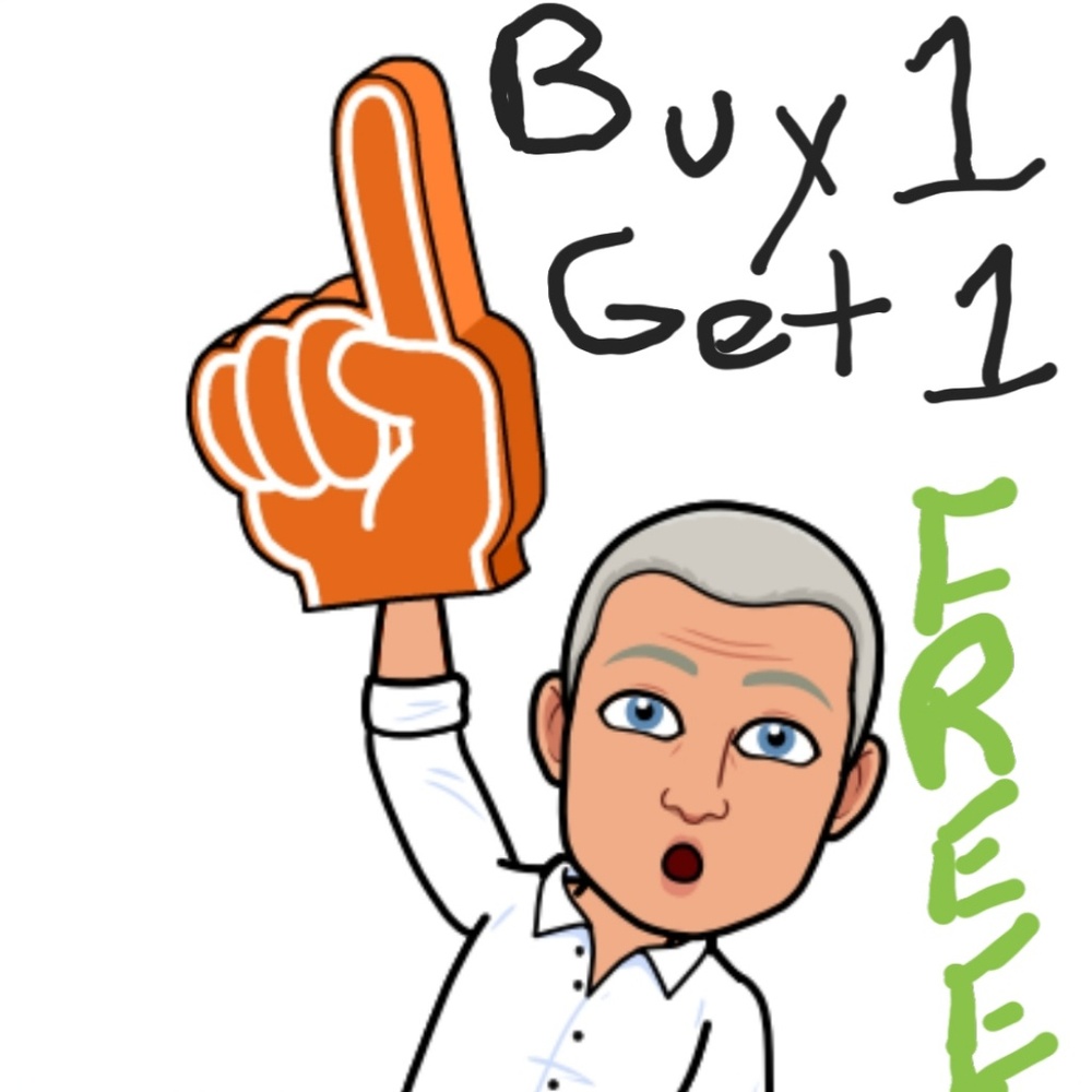 Buy 1, Get 1 free
